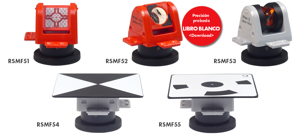 Serie de puntos de referencia con base magnética RSMF50 a RSMF56